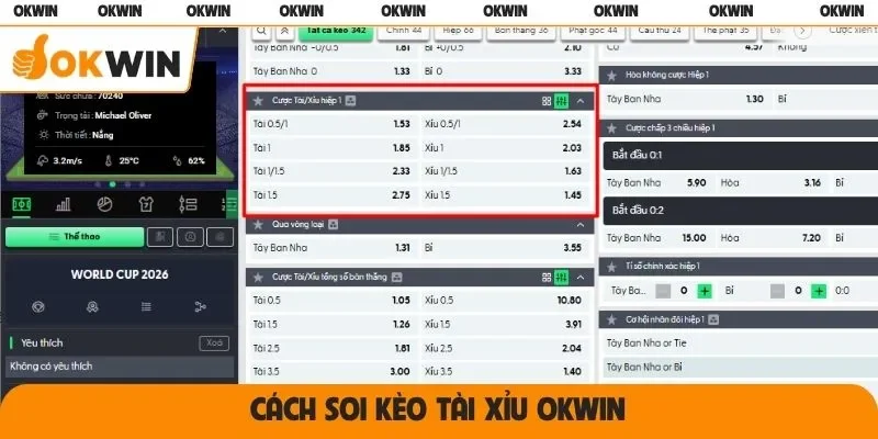 cách soi kèo tài xỉu OKWIN