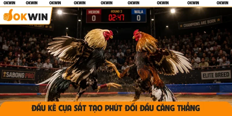 Đấu kê cựa sắt tạo phút đối đầu căng thẳng