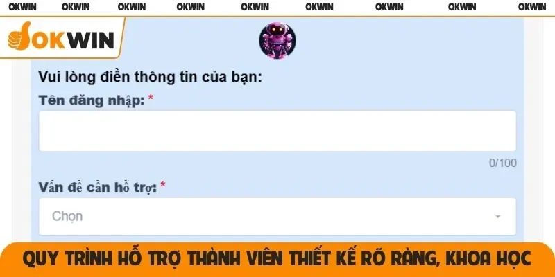 Quy trình hỗ trợ thành viên thiết kế rõ ràng, khoa học